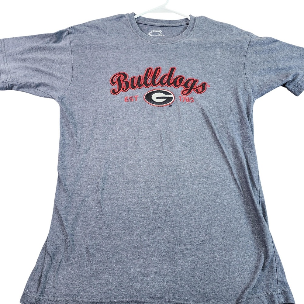 Georgia Bulldogs Shirt Mens Large Gray NCAA Football Calibre Graphic Tee